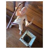 Fun Chinese Guy, Press the Button and his Baton Swings. and Chinese Candle Holder