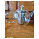 Loose Tea Pot, 4 Purple Coffee Cups and a Blue Creamer Container