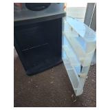 Plastic Storage Organizer One Drawer, One Cubby