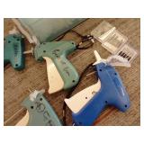 (4) Price Tag Guns with Needles & Tag Fasteners