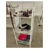 3-Tiered Wire Basket Display with Scarves & Socks