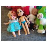 Large Lot of Plushes & Dolls