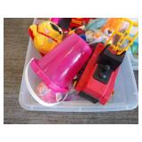 (3) Bins of Toys & Plushes