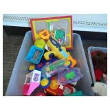 (3) Bins of Toys & Plushes