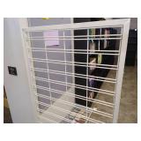 Rolling Wire Display Rack with Tote of Hooks