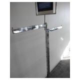 Rolling Adjustable 2-Arm Clothing Rack