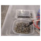 Tote of Misc. Tools, Hardware, & Tape