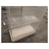 Rolling Acrylic Shelf with (1) Drawer & (3) Shelves