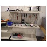 Contents of Shelves - Kitchen Utensils, Coffee Carafes, Pans, Etc.