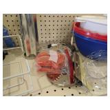 Contents of Shelves - Kitchen Items in Round, 17 Gallon, Rope-Handled Tub