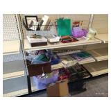 Contents of Shelves - Home Decor, Gift Bags, Crafting, Knitting Needles, Etc.