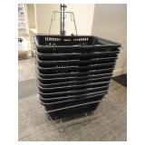 (11) Shopping Baskets in Stand