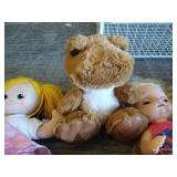 Large Lot of Plushes & Dolls