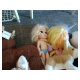 Large Lot of Plushes & Dolls