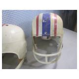 (EC1) 3 Vintage Football Helmets 2 ... (EC1) 3 Vintage Football Helmets 2 ...