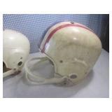 (EC1) 3 Vintage Football Helmets 2 ... (EC1) 3 Vintage Football Helmets 2 ...