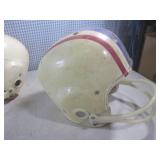 (EC1) 3 Vintage Football Helmets 2 ... (EC1) 3 Vintage Football Helmets 2 ...