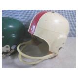 (EC1) 3 Vintage Football Helmets 2 ... (EC1) 3 Vintage Football Helmets 2 ...