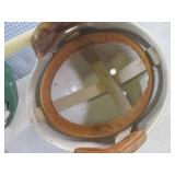 (EC1) 3 Vintage Football Helmets 2 ... (EC1) 3 Vintage Football Helmets 2 ...