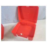 (A-2) 3 Vintage Plastic Lunch Boxes... (A-2) 3 Vintage Plastic Lunch Boxes...