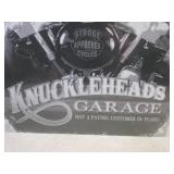 (EC1) Knuckleheads Garage Tin Sign ... (EC1) Knuckleheads Garage Tin Sign ...