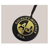 AJ USA Driver Style Men’s Watch – Rotating Bezel, Black & Silver Bold Design