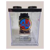 AJ USA Driver Style Men’s Watch – Rotating Bezel, Black & Silver Bold Design