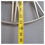 23” Oversized Black Metal Wall Clock – Roman Numeral Style