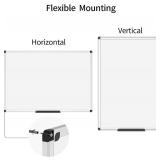 VIZ-PRO 48" x 36" Magnetic Whiteboard – Smooth & Versatile