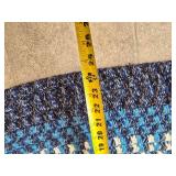 Handwoven Braided Oval Rug – Classic Blues, Timeless Style