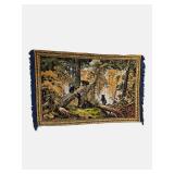 Vintage Bear Scene Tapestry – Cozy Cabin Woodland Charm