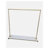 Store Display Rolling Garment Rack – Gold Frame, Boutique Style