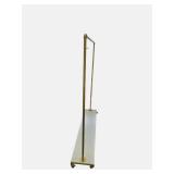 Store Display Rolling Garment Rack – Gold Frame, Boutique Style