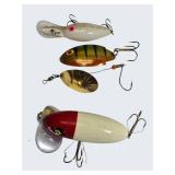 Vintage Fishing Lure Lot – Crankbait, Spinner & Topwater – Classic Colors