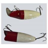 Vintage Red & White Lure Duo – Classic Fishing Charm