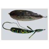 Johnson’s Silver Minnow & Frog Lure – Vintage Duo Magic