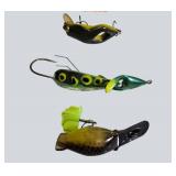 Vintage Frog Lure Trio – Whimsical & Water-Ready