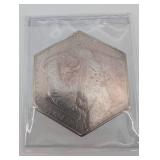 Native American Chief Headdress Silver Coin - Hexagonal, 10 oz .999 Fine Silver