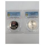 North Korea 1995 Sports & Cultural Fest 10 Won PR66, 50 Won PR63; 1910 US Half Dollar VG8