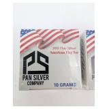 Pan Silver Company .999 Fine Silver American Flag Bar 10 Grams - 2-Pack