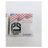 Pan Silver Company .999 Fine Silver American Flag Bar 10 Grams - 2-Pack