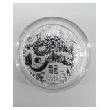 Australian Dragon 2024 1/2 oz .9999 Silver Coin - 50 Cents