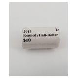 2013 Kennedy Half-Dollar Roll - 20 Coins (D Mint) $10 Face Value
