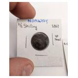 Canada 5 Cents & Norway 1/2 Skilling - 6 Coin Set (1872-1967, 1867)