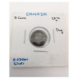 Canada 5 Cents & Norway 1/2 Skilling - 6 Coin Set (1872-1967, 1867)