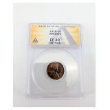 1918 Lincoln Cent 1C - ANACS EF-40 Details