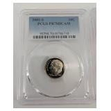 Roosevelt Dime 2002-S PR70DCAM & North Korea 10 Won 1995 PR67 PCGS (Two Coins)