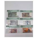 PCGS Currency Zaïre Banknotes - Gem New Zaïre Banque du Zaïre (Lot of 6)
