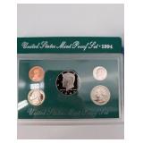 United States Mint Proof Set 1994 & 1969 - Two Classic Coin Sets in Green & Blue