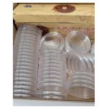Clear Plastic Round coin holders - Assorted Sizes, Dozens of Pieces